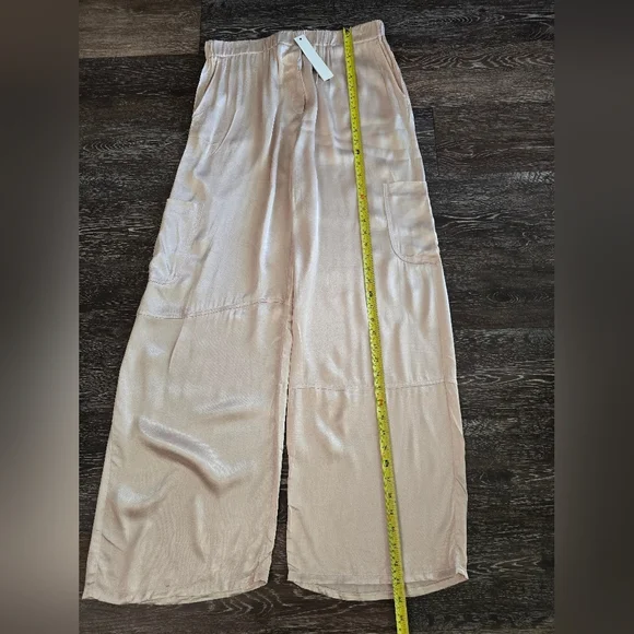 Central Park West rose gold Wide Leg Pants with High Waist Design size L - Picture 8 of 15